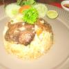 ข้าวผัดมันกุ้งปลาสลิด อร่อยเค็มๆปลาสลิดมันหวานด้วยมันกุ้ง ลงตัวสุดๆ