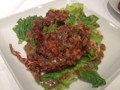 สลัดปูนิ่ม ที่ ร้านอาหาร Greyhound Café ดิเอ็มโพเรี่ยม สลัดปูนิ่ม ที่ ร้านอาหาร Greyhound Café ดิเอ็มโพเรี่ยม