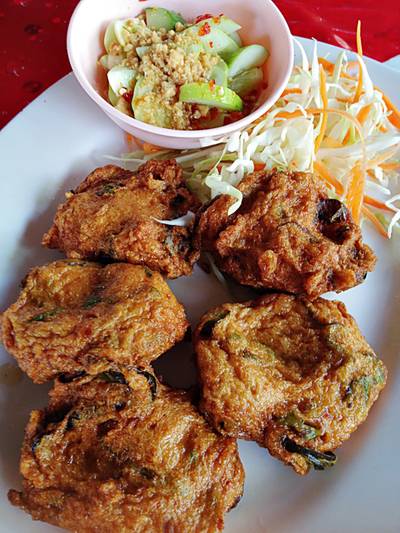 ทอดมันปลากราย  ที่ ร้านอาหาร เปียอู๋โภชนา