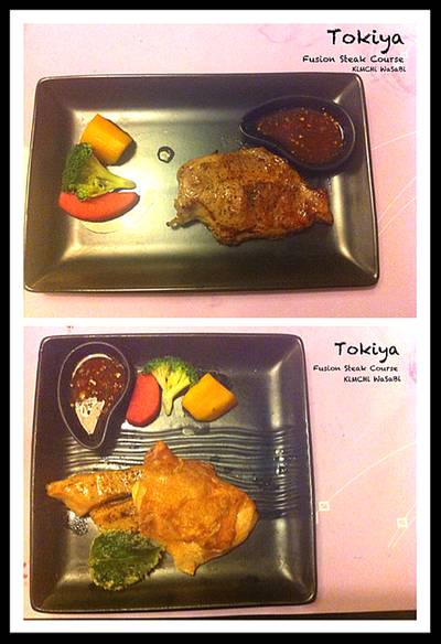 Steak ที่ ร้านอาหาร Tokiya Fusion Steak Course Siam Discovery