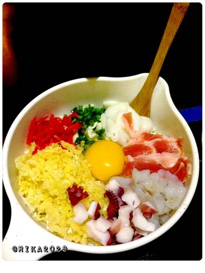 โอโคโนมิยากิรวมมิตร ที่ ร้านอาหาร AI Japanese Village The Nine Rama 9