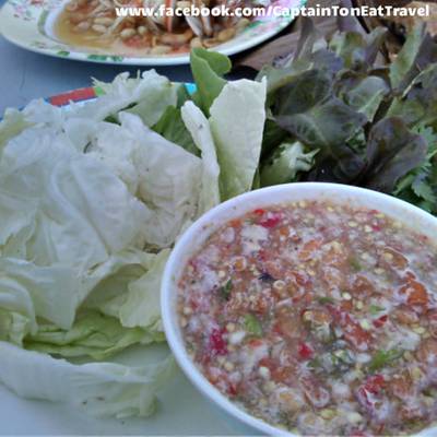 น้ำพริกไข่ปู ไข่ปูเน้นๆ ที่ ร้านอาหาร สังเวียน ซีฟู๊ด