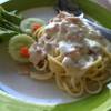 สปาเก็ตตี้คาโบนารา ที่ ร้านอาหาร Coffee Beach