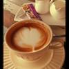 คาปูชิโนร้อน ที่ ร้านอาหาร Coffee Beach