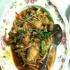 ปลาม้าผัดฉ่า ที่ ร้านอาหาร ร้านกุ้งเป็น (เจ้เน้ยกุ้งเป็น)