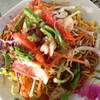 ตำหมี่กรอบกุ้ง ที่ ร้านอาหาร ส้มตําเจ๊เก๋อ