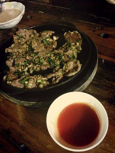 menu นี้แนะนำเลย คนกินเนื้อต้องสั่ง2 ที่ ร้านอาหาร บ่อตกกุ้ง รัชดา ซอย 8 ฝั่งธน