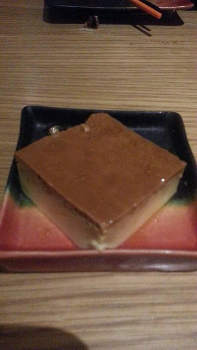 caramel pudding ที่ ร้านอาหาร Takumi