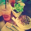 บานอฟฟี่&Rose Tea&Apple Green Tea ที่ ร้านอาหาร บ้านต้นเค้ก