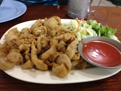 ไส้ทอด ที่ ร้านอาหาร ข้าวต้มเป็ดอ้วน ลาดพร้าว 15