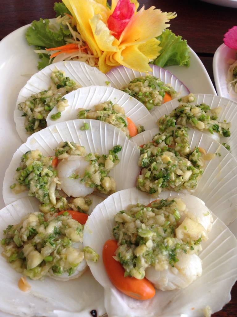 หอยเชลอบเนย ที่ ร้านอาหาร ป.ประมงซีฟู๊ด